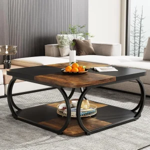 Two-Tier 40-Inch Farmhouse Style Coffee Table